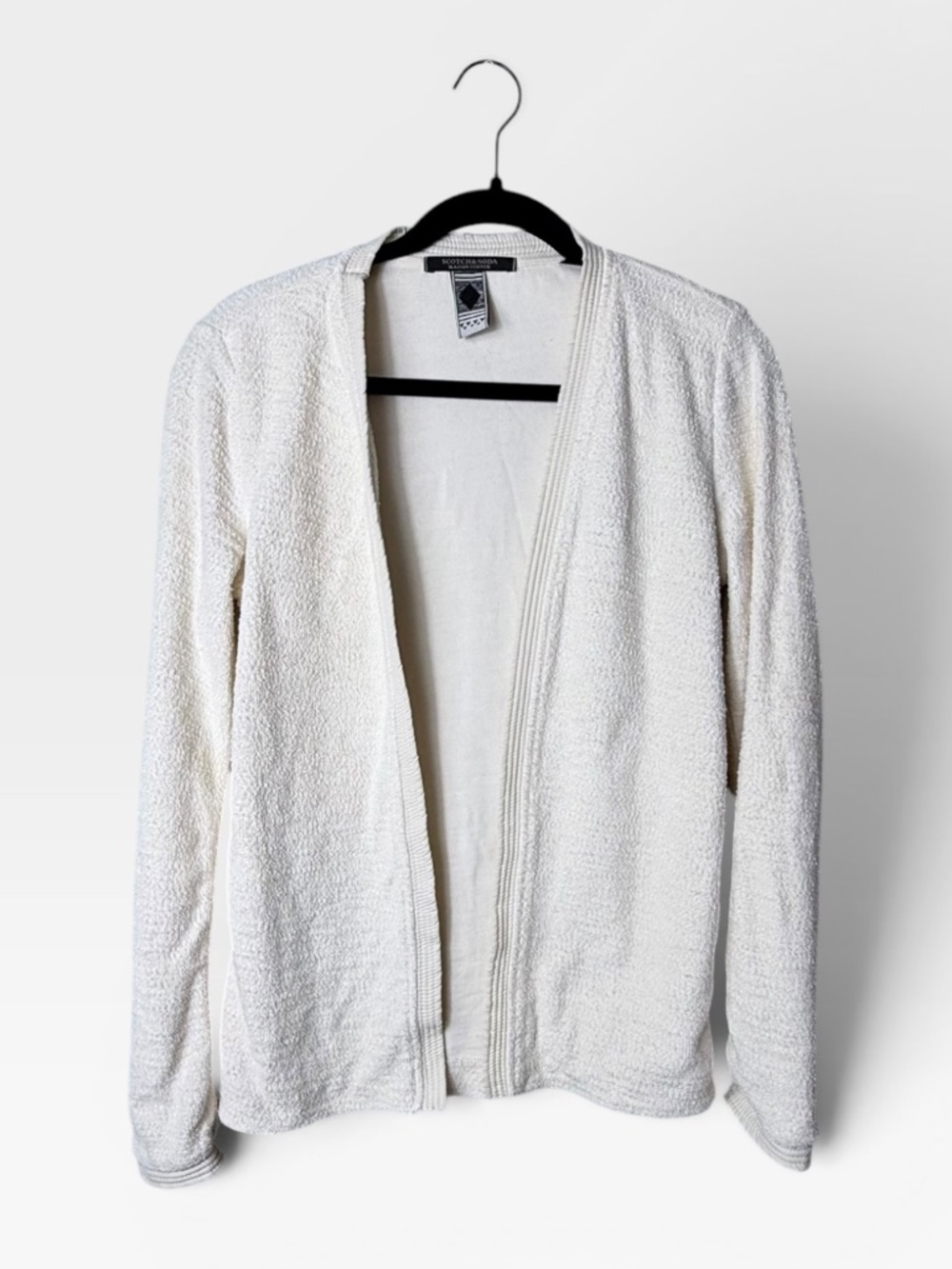 Scotch and Soda Cardigan White Textured Size 1